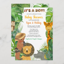 Jungle Safari Animals Boy Baby Dusche