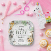 Jungle Safari Animals Boy Baby Shower Tropical Pappteller (Party)