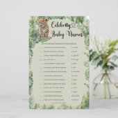 Jungle Safari Animals Celebrity Baby Names Spiel (Stehend Vorderseite)