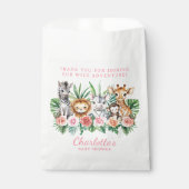 Jungle Safari Animals Girl Baby Dusche Beutel Geschenktütchen (Vorderseite)