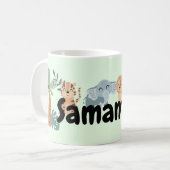 Jungle Safari Animals Kindergeburtstag Kaffeetasse (Vorderseite Links)