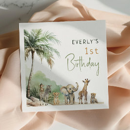 Jungle Safari Animals Kindergeburtstag Party Serviette