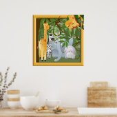 Jungle Safari Animals Kinderzimmer Poster (Küche)