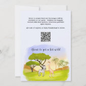 Jungle Safari Animals Oh Boy Baby Dusche Einladung (Rückseite)