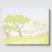 Jungle Safari Animals Oh Boy Baby Dusche Gästebuch (Rückseite)