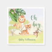 Jungle Safari Animals Oh Boy Baby Dusche Serviette (Vorderseite)