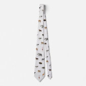 Jungle Safari Animals Pattern Stone White Neck Tie Krawatte (Vorderseite)