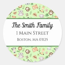 Jungle Safari Animals Rücksendeadresse