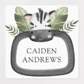 Jungle Safari Animals School Etiketten (Design 1)