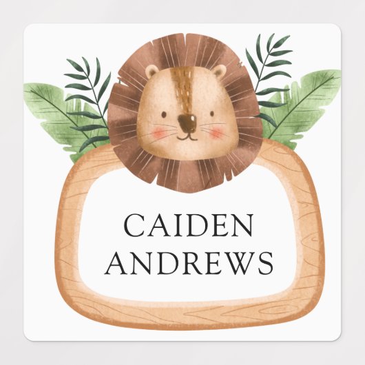 Jungle Safari Animals School Etiketten (Design 2)