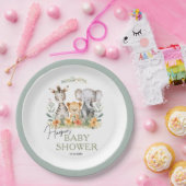 Jungle Safari Baby Animal Baby Dusche Pappteller (Party)