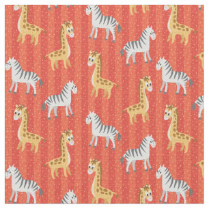 Jungle Safari Baby Animals Stoff