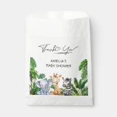 Jungle Safari Baby Danke Tiere, Tropical Geschenktütchen (Vorderseite)