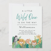 Jungle Safari Baby Dusche Einladung (Vorderseite)