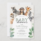 Jungle Safari Baby Dusche Einladung (Vorderseite)