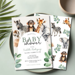 Jungle Safari Baby Dusche Einladung