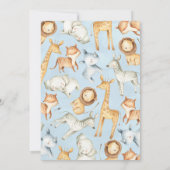 Jungle Safari Baby Dusche Einladung (Rückseite)