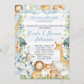 Jungle Safari Baby Dusche Einladung (Vorne/Hinten)