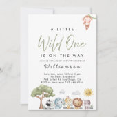 Jungle Safari Baby Dusche Einladung (Vorderseite)