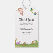 Jungle Safari Baby Dusche Geschenkanhänger (Vorderseite)