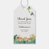 Jungle Safari Baby Dusche Geschenkanhänger (Vorderseite)