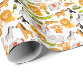 Jungle Safari Baby Dusche Geschenkpapier (Rolleneckpunkt)