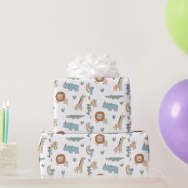 Jungle Safari Baby Dusche Geschenkpapier