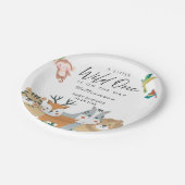 Jungle Safari Baby Dusche Pappteller (Schrägansicht)