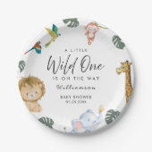 Jungle Safari Baby Dusche Pappteller (Vorderseite)