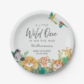 Jungle Safari Baby Dusche Pappteller (Vorderseite)