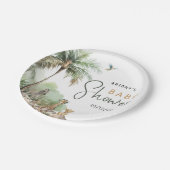 Jungle Safari Baby Dusche Pappteller (Schrägansicht)