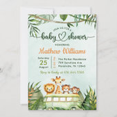 Jungle Safari Baby Dusche Party Einladung (Vorderseite)