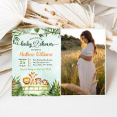 Jungle Safari Baby Dusche Party Foto Einladung