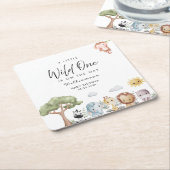 Jungle Safari Baby Dusche Rechteckiger Pappuntersetzer (angewinkelt)