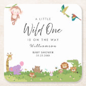 Jungle Safari Baby Dusche Rechteckiger Pappuntersetzer (Vorderseite)