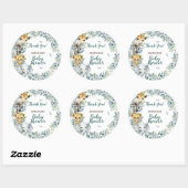 Jungle Safari Baby Dusche Vielen Dank Runder Aufkleber (Blatt)