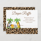 Jungle Safari Baby Dusche Windelwaschkarte Einladungspostkarte (Vorne/Hinten)