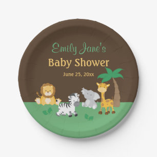 Jungle Safari Baby Duschpapierplatte Pappteller