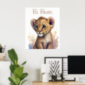 Jungle Safari Baby Lion Animal Print Poster (Heimbüro)