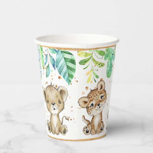 Jungle Safari Baby Shooting Paper Cup Pappbecher (Rechts)