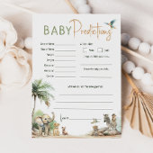 Jungle Safari Baby Shower Baby Predictive Card Einladung