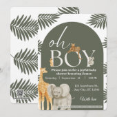 Jungle Safari Baby Shower Invitation Einladung (Vorne/Hinten)