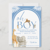 Jungle Safari Baby Shower Invitation Einladung (Vorderseite)