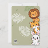 Jungle Safari Baby Shower Invitation Einladung (Rückseite)