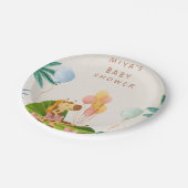 Jungle Safari Baby Shower Plates Pappteller (Schrägansicht)