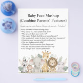 Jungle Safari Baby Showspiele Flyer (Einzeln)