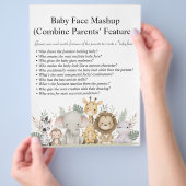 Jungle Safari Baby Showspiele Flyer (Hand)