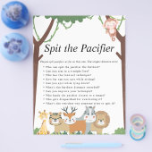 Jungle Safari Baby Showspiele Flyer (Einzeln)