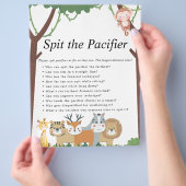 Jungle Safari Baby Showspiele Flyer (Hand)