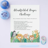 Jungle Safari Baby Showspiele Flyer (Einzeln)